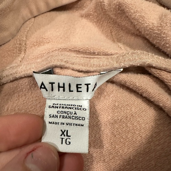 Athleta balance hoodie sweatshirt blush pink size XL style# 982487 - Picture 4 of 7